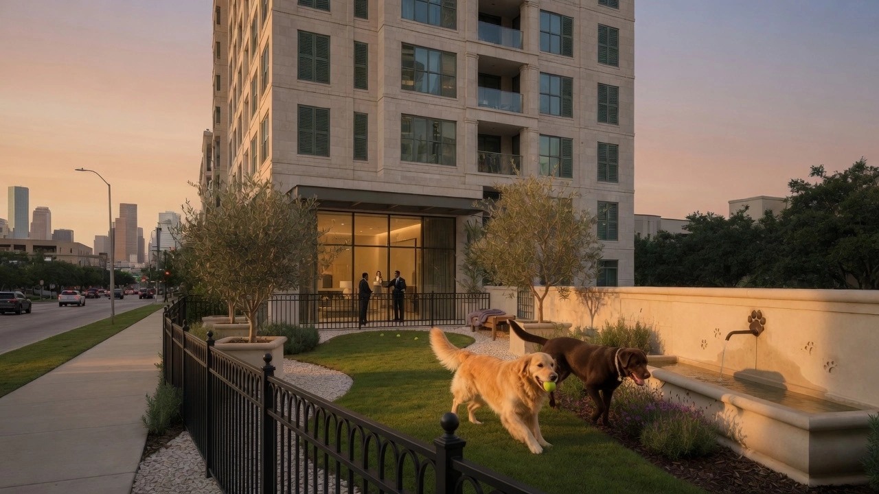 Dog park at ground level