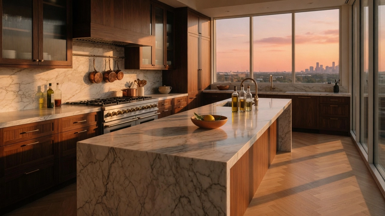 Kitchen at Riverline at golden hour